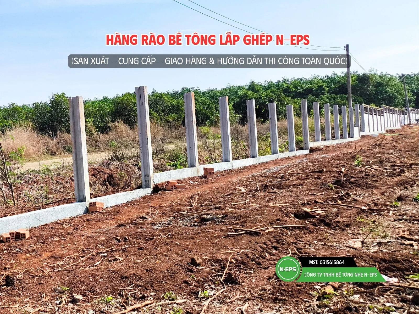 Cột hàng rào lắp ghép H85