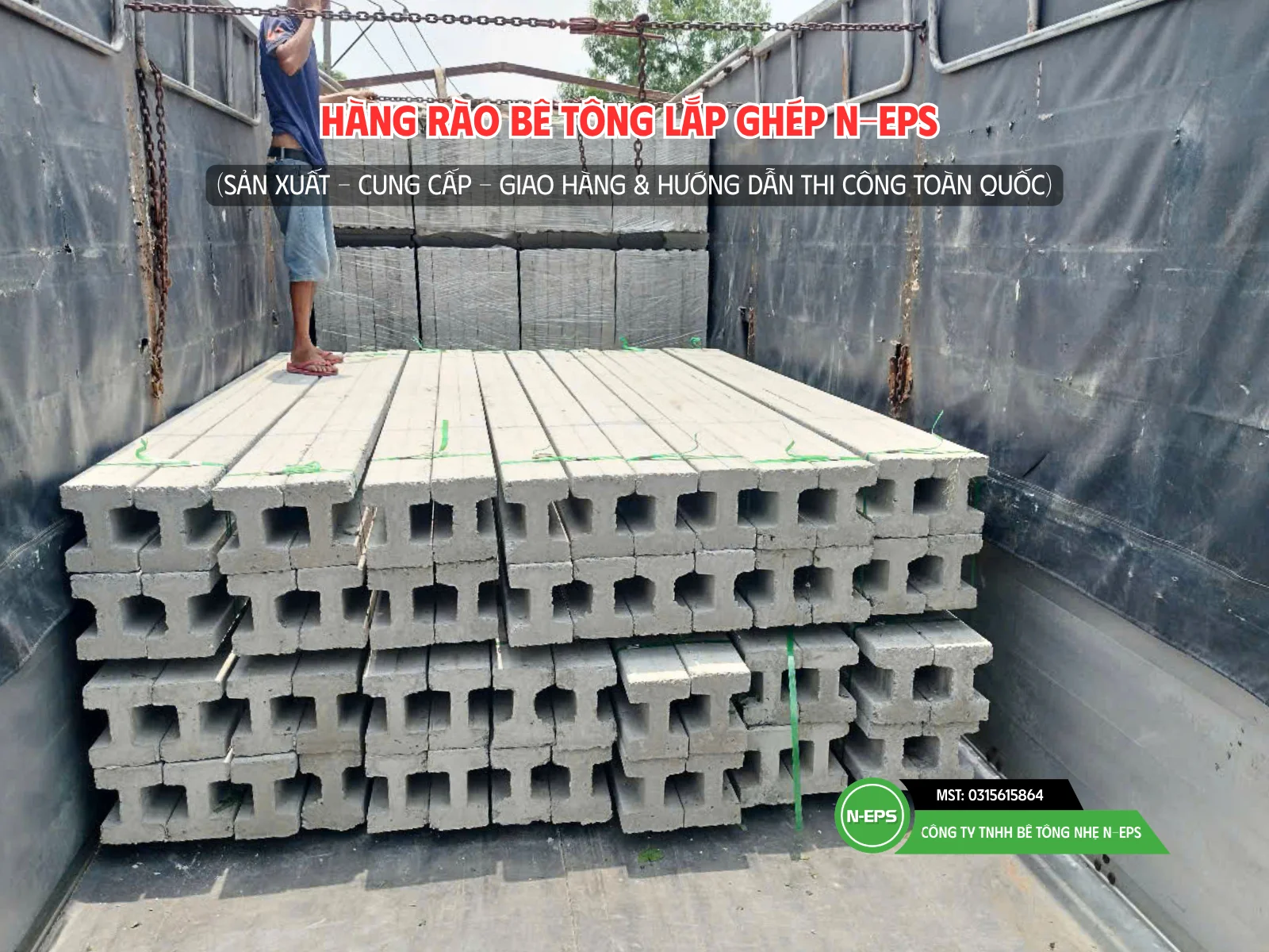 Cột hàng rào lắp ghép H86