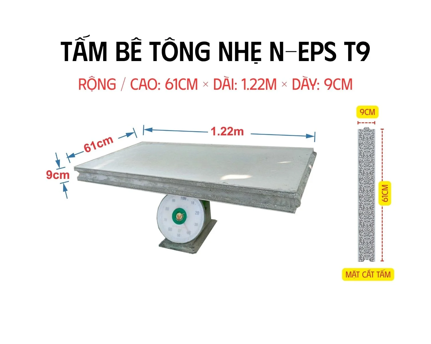 Tấm bê tông nhẹ T9