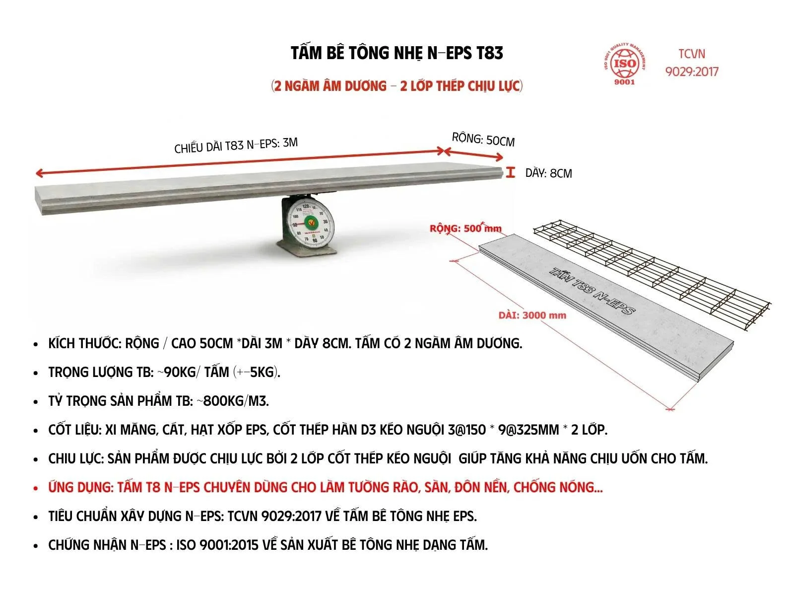 Ứng dụng tấm bê tông nhẹ