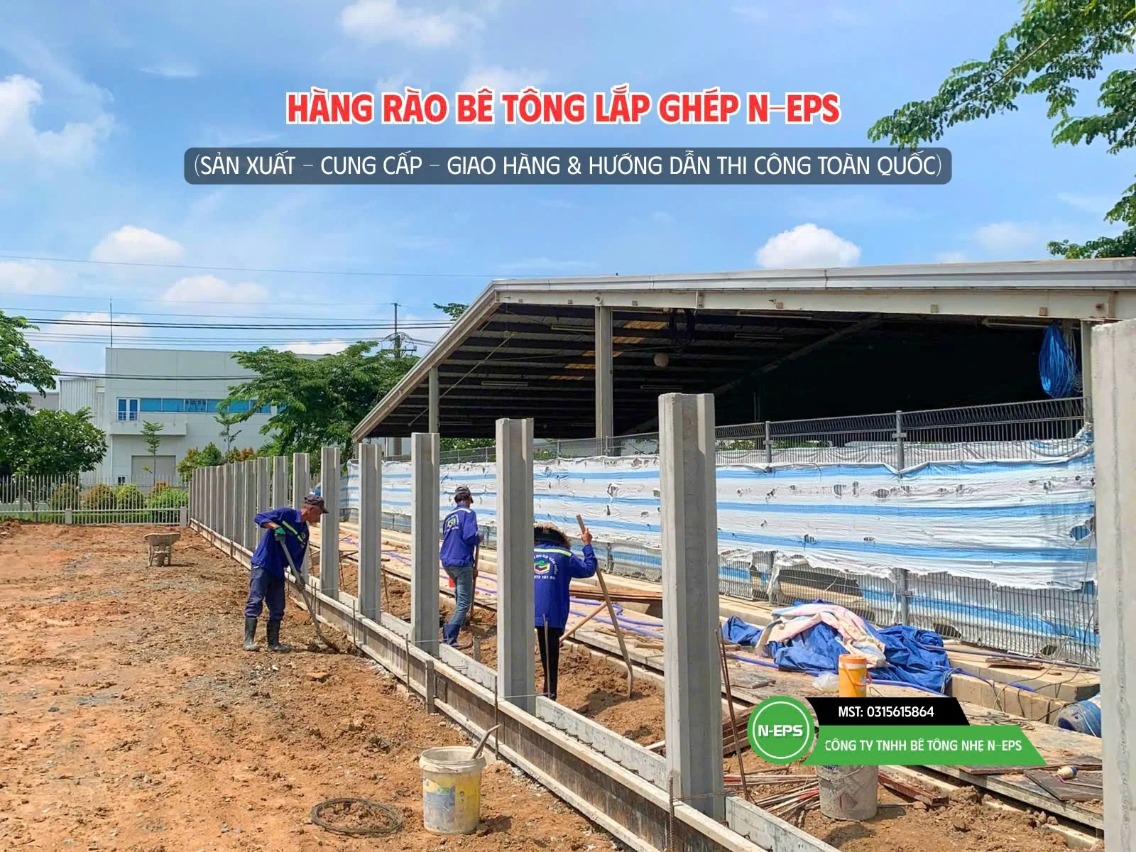 hàng rào bê tông lắp ghép