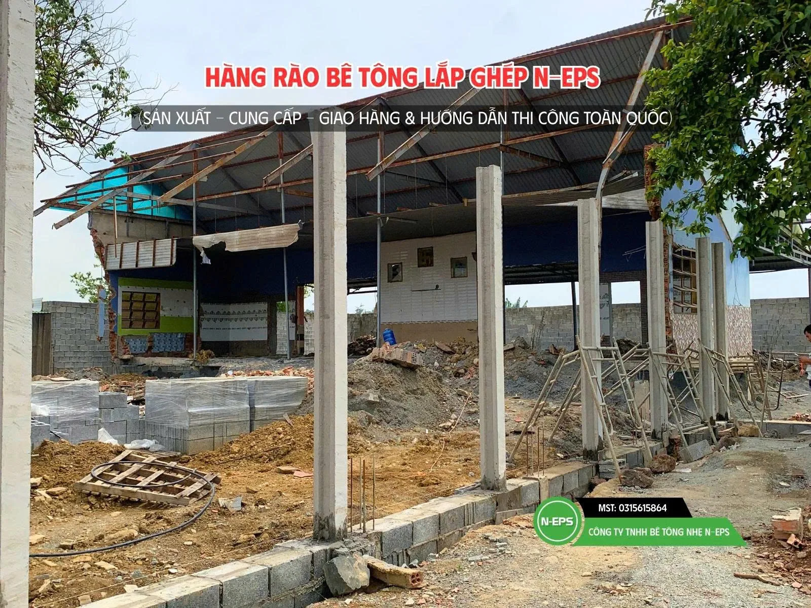 Công trình hàng rào lắp ghép