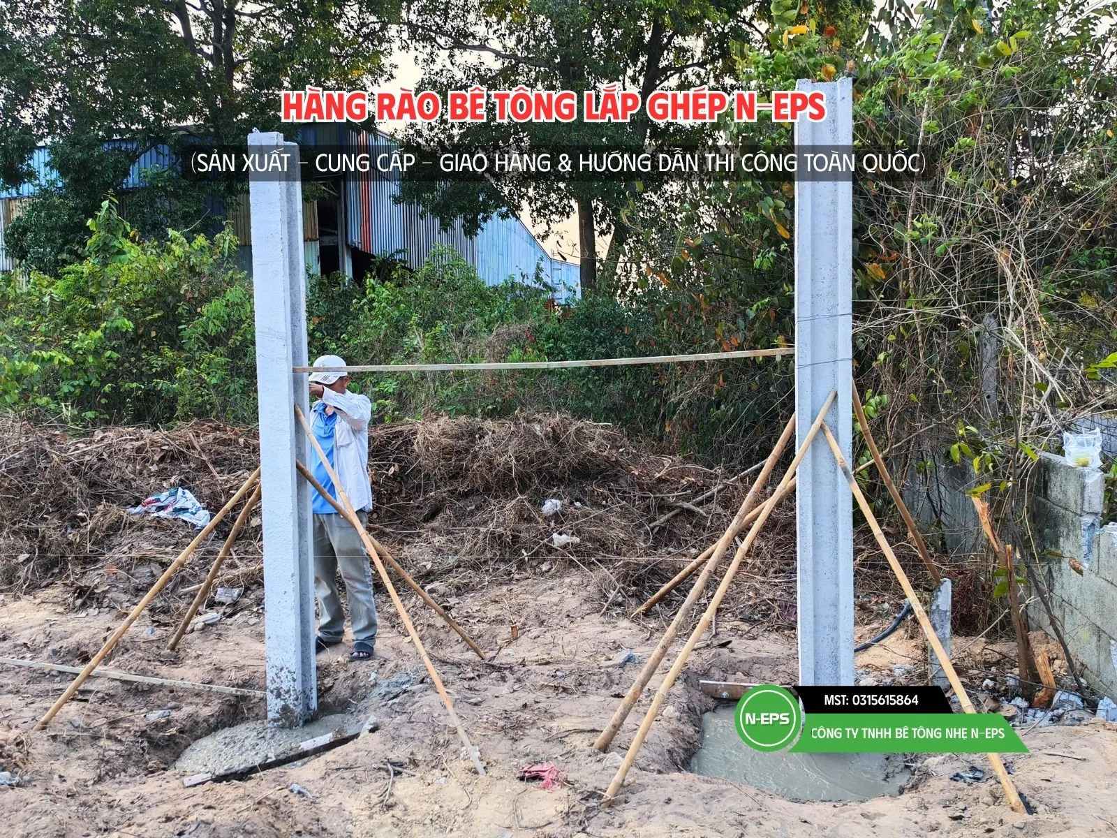các hạng mục thi công hàng rào bê tông lắp ghép N-EPS