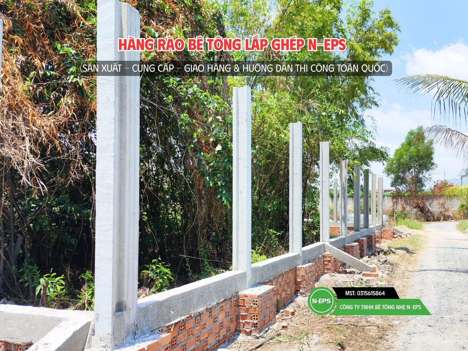 các hạng mục thi công hàng rào bê tông lắp ghép N-EPS