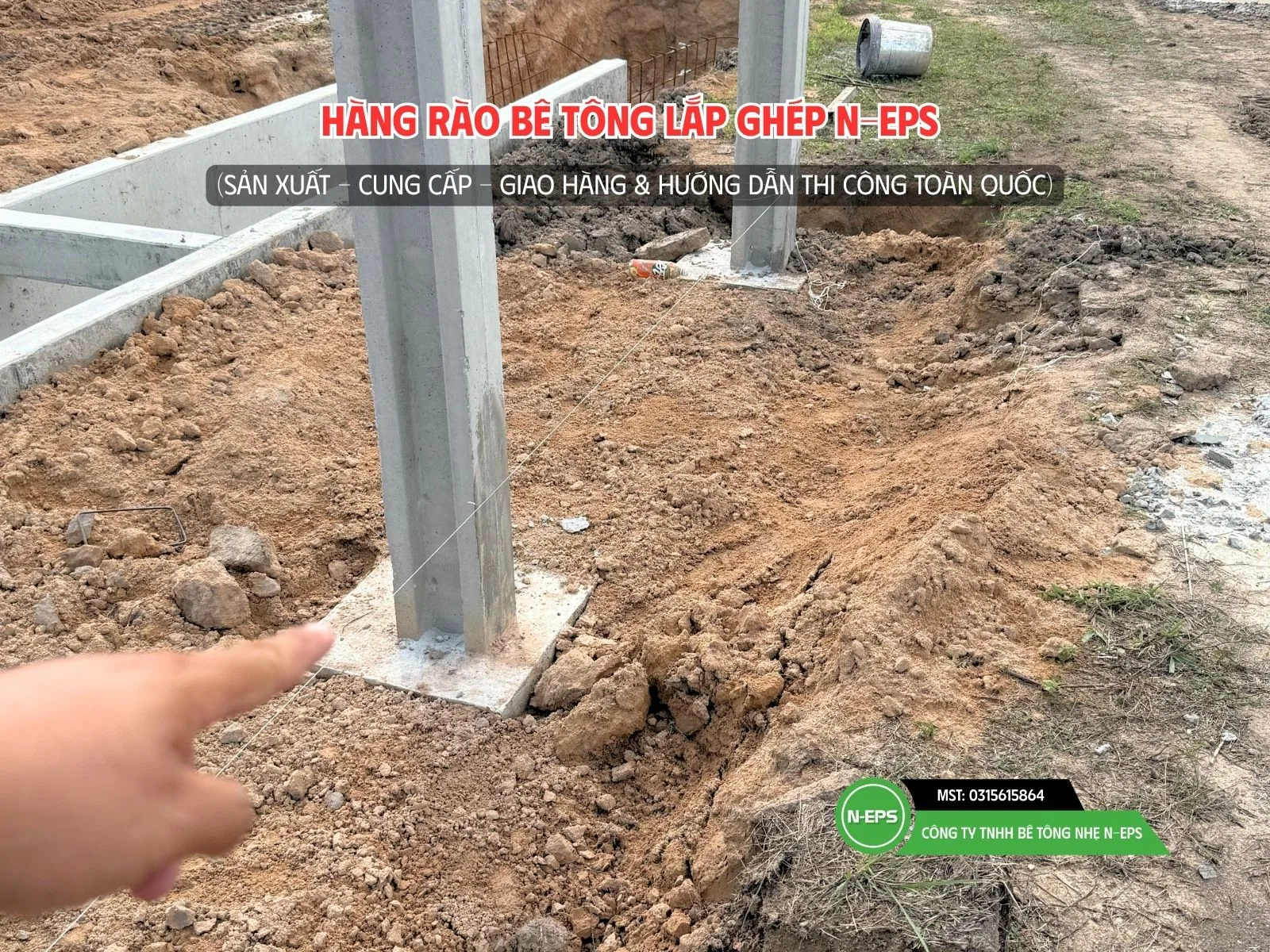 Hàng rào bê tông lắp ghép