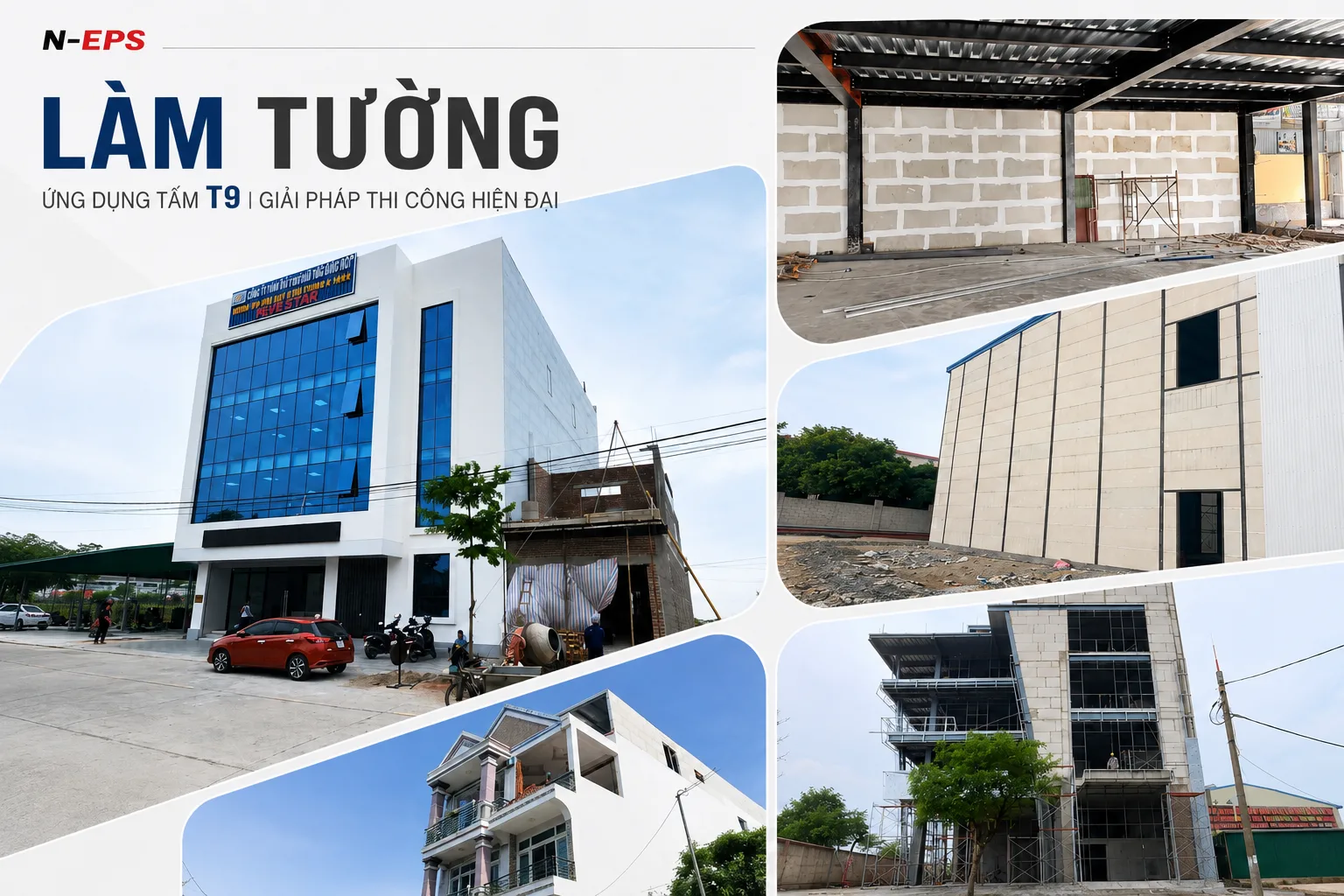 Các tấm bê tông nhen EPS ứng dụng làm tường