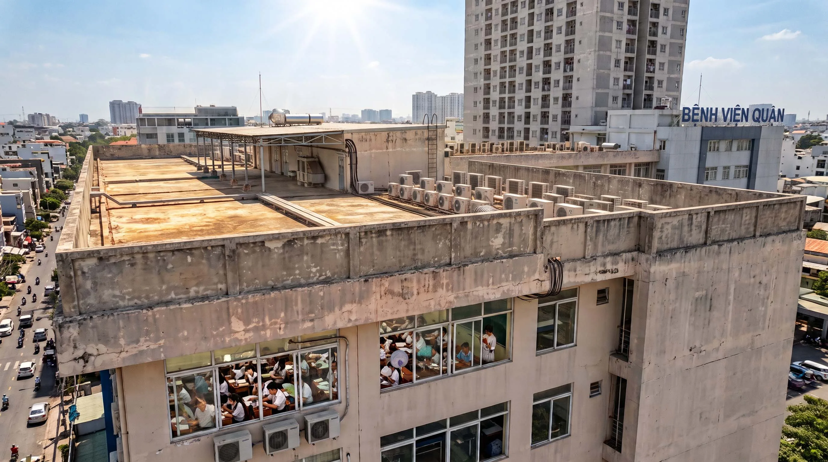 Chống nóng sàn mái bằng tấm bê tông nhẹ